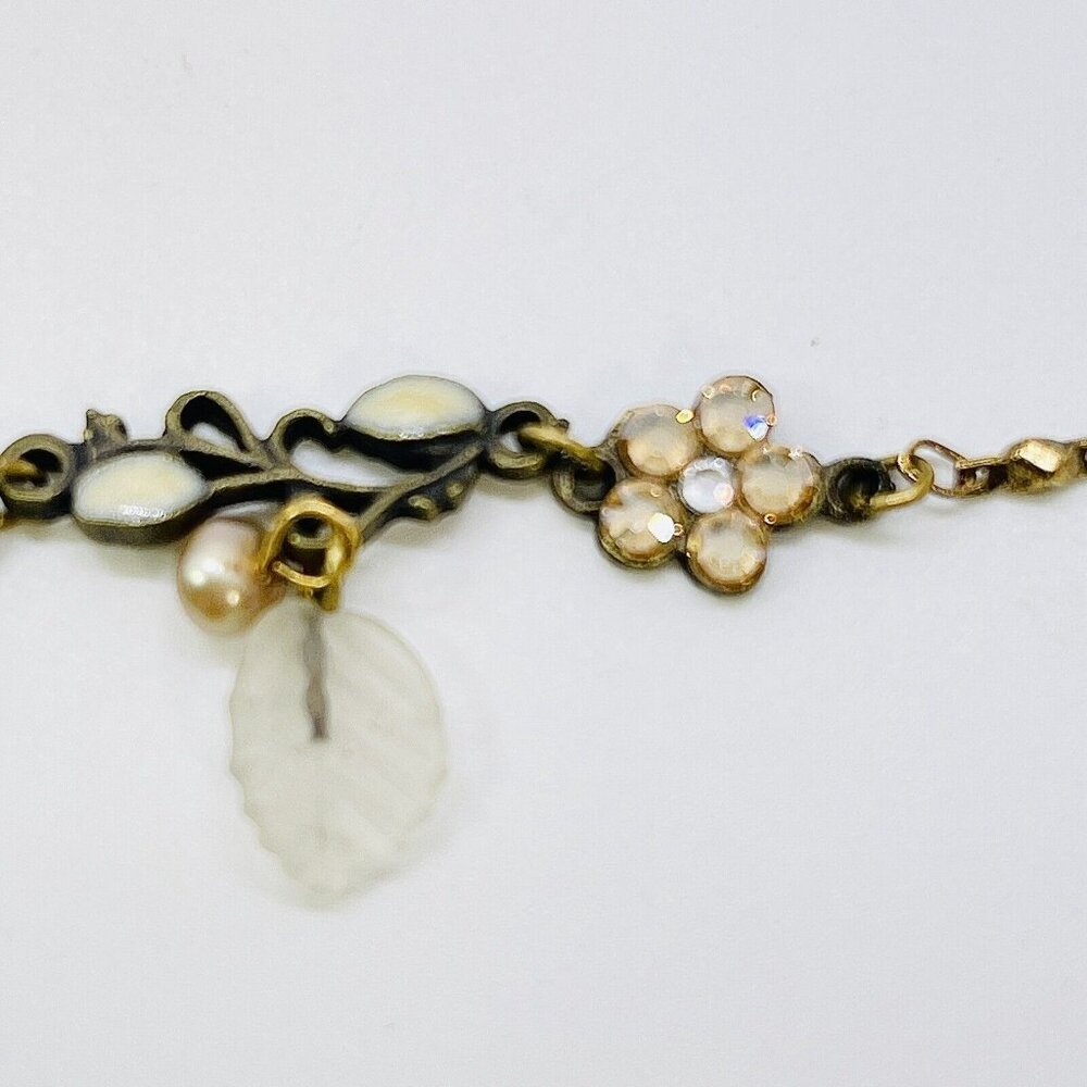 Anne Koplik Necklace Fairy Heirloom Quality Pearl Enamel Crystal Handmade Gift - Picture 5 of 6